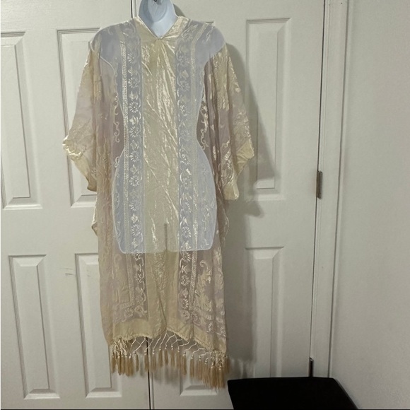 UNICORN 🦄 RARE FREE PEOPLE NIGHTBIRD BURNOUT KIMONO OS - Picture 13 of 16